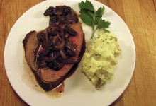 Beef Roast with Smoky Mushrooms and Caramelized Onions